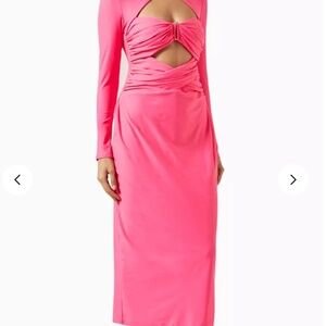 NWT SELF PORTRAIT PINK MINI DRESS WITH CUTOUTS